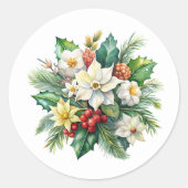 Weihnachts-Aufkleber Runder Aufkleber (Vorderseite)