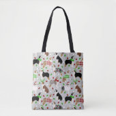 Weihnachts-Australian Shepherd Tote-Tag Tasche (Vorderseite)