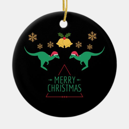 Weihnachts Australien Kangaroo Keramik Ornament (Vorne)