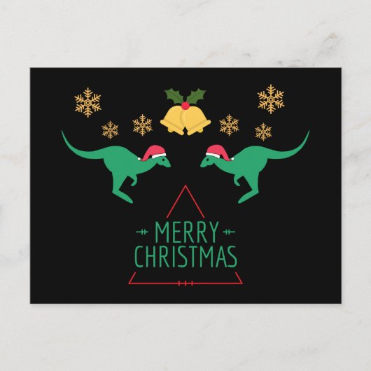 Weihnachts Australien Kangaroo Postkarte (Vorderseite)