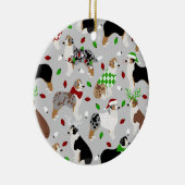 Weihnachts-Australische Schäfer-Keramik Keramik Ornament (Rechts)