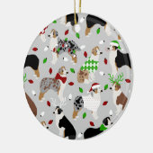 Weihnachts-Australische Schäfer-Keramik Keramik Ornament (Links)