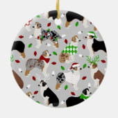 Weihnachts-Australische Schäfer-Keramik Keramik Ornament (Hinten)