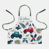 Weihnachts-Autos-Design | Kinder-Schürze mit indiv Schürze (Vorderseite)