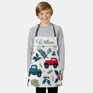 Weihnachts-Autos-Design Kinder-Schürze mit indiv Schürze