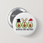 Weihnachts Avocado Frosty, Rudolph und Santa Button (Vorne & Hinten)