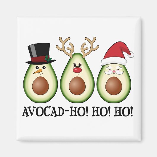 Weihnachts Avocado Frosty, Rudolph und Santa Magnet (Vorne)