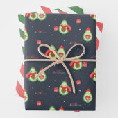 Weihnachts Avocados Wrapping Paper Set 3 Geschenkpapier Set (Beispiel)