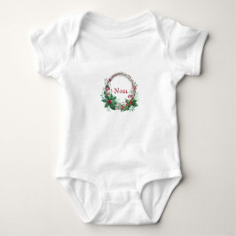 Weihnachts-Babes Holly Wreath Baby Body Baby Strampler