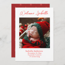 Weihnachts-Baby-Ankündigung