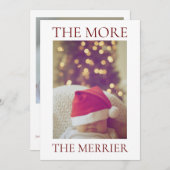 Weihnachts-Baby-Ankündigung Einladung (Vorne/Hinten)