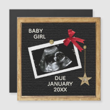Weihnachts-Baby-Ankündigung Letter Board Magnet
