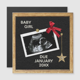 Weihnachts-Baby-Ankündigung Letter Board Magnet