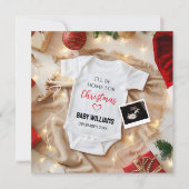 Weihnachts-Baby-Ankündigung Social Media Einladung (Vorderseite)