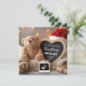 Weihnachts-Baby-Ankündigung Social Media Einladung (Stehend Vorderseite)