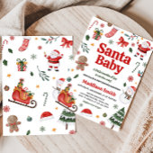 Weihnachts-Baby-Babydusche Einladung