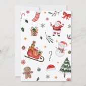 Weihnachts-Baby-Babydusche Einladung (Rückseite)