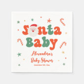 Weihnachts-Baby-Babydusche Serviette (Vorderseite)