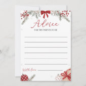 Weihnachts-Baby-Duschberatung für die Elternkarte Einladung (Vorderseite)