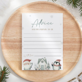 Weihnachts-Baby-Duschberatung für die Elternkarte Einladung