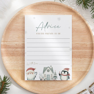 Weihnachts-Baby-Duschberatung für die Elternkarte Einladung