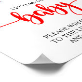 Weihnachts-Baby-Duschbriefe zum Baby-Zeichen Poster (Ecke)