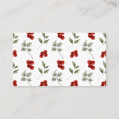 Weihnachts-Baby-Duschdusche Windeln Raffle Ticket Begleitkarte (Rückseite)