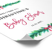 Weihnachts-Baby-Dusche Begrüßungszeichen Poster (Ecke)