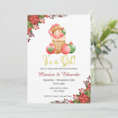 Weihnachts-Baby-Dusche Es ist eine Einladung für M (Stehend Vorderseite)