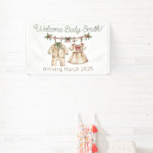 Weihnachts-Baby-Dusche Geschlecht enthüllt Banner (InSitu)