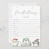 Weihnachts-Baby-Dusche Vorhersagen für Babykarte Einladung (Vorderseite)