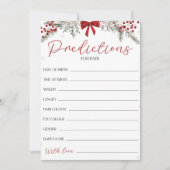 Weihnachts-Baby-Dusche Vorhersagen für Babykarte Einladung (Vorderseite)