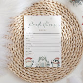 Weihnachts-Baby-Dusche Vorhersagen für Babykarte Einladung