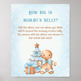 Weihnachts-Baby-Dusche wie groß ist Mama's Bauch Poster