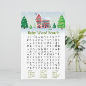 Weihnachts-Baby-Dusche Word Suchspiel (Stehend Vorderseite)