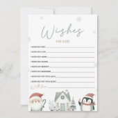 Weihnachts-Baby-Dusche wünscht Babykarte Einladung (Vorderseite)