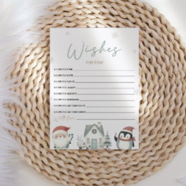 Weihnachts-Baby-Dusche wünscht Babykarte Einladung