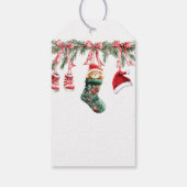 Weihnachts-Baby-Duschgeschenktasten Geschenkanhänger (Rückseite)