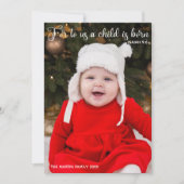 Weihnachts-Baby-Foto Ankündigung zur religiösen Ge (Vorderseite)