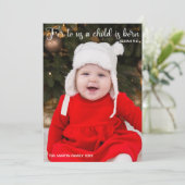 Weihnachts-Baby-Foto Ankündigung zur religiösen Ge (Stehend Vorderseite)