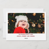 Weihnachts-Baby-Foto Ankündigung zur religiösen Ge (Rückseite)