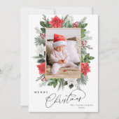 Weihnachts-Baby-Foto Frame-Weihnachtskarte Einladung (Vorderseite)