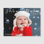 Weihnachts Baby Foto Religious Verse Magnet Card (Vorderseite)