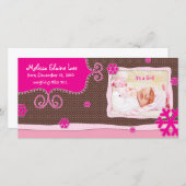 Weihnachts-Baby-Fotokarte Ankündigung (Vorne/Hinten)