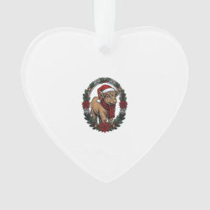 Weihnachts-Baby-Kalb-Vintage-Stich-Holiday-Shirt Ornament