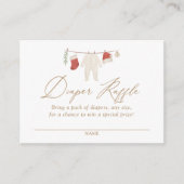 Weihnachts-Baby-Kleidung Windeln Raffel Ticket Begleitkarte (Vorderseite)