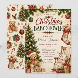 Weihnachts-Baby-Party Einladung