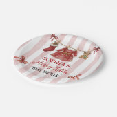 Weihnachts-Baby-Party  Pappteller (Schrägansicht)