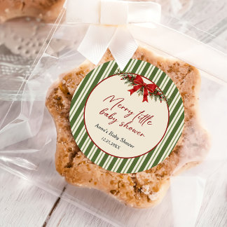 Weihnachts-Baby-Party Runder Aufkleber