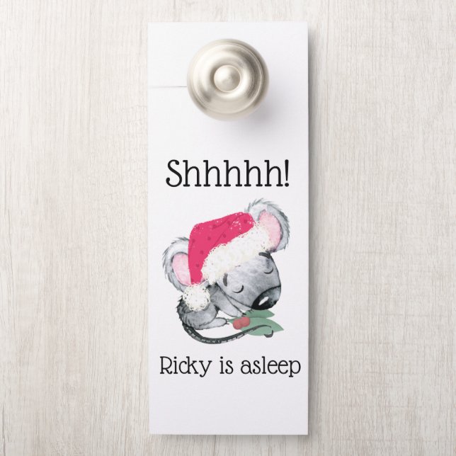Weihnachts-Baby schläft Türanhänger (Auf Knauf)